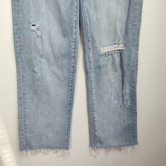 Altar'd State Jeans Women's Size 24 Light Blue Distressed Raw Hem - Picture 4 of 12